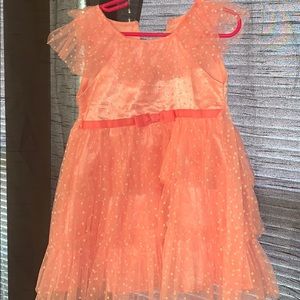 Ruffled Pink polka dot dress